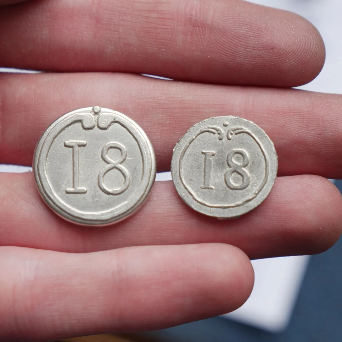 3/4 and 5/8 18th Regiment Button (French) 1762-1783