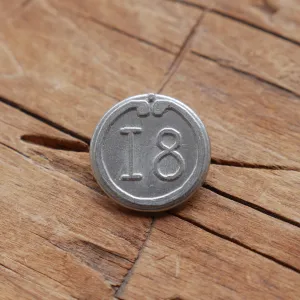 3/4 and 5/8 18th Regiment Button (French) 1762-1783