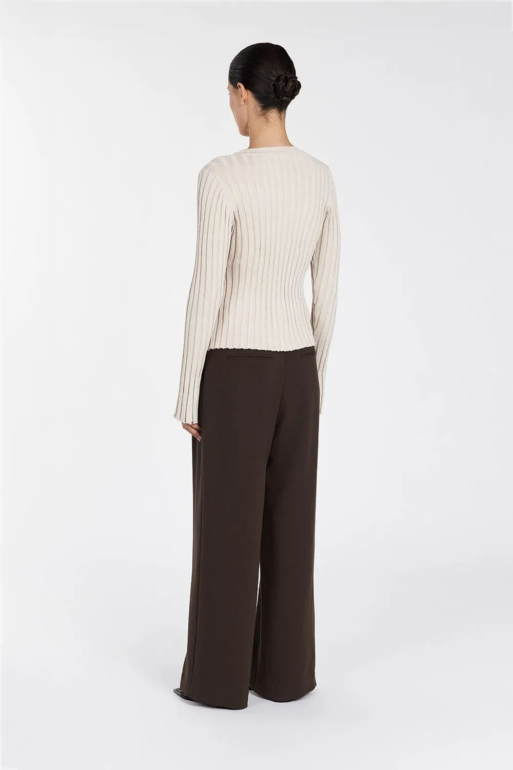 ADA STONE LONG SLEEVE KNIT TOP