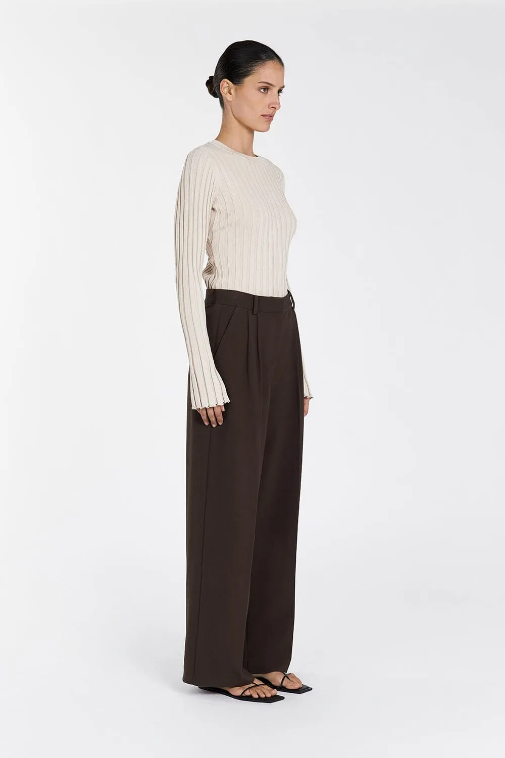 ADA STONE LONG SLEEVE KNIT TOP