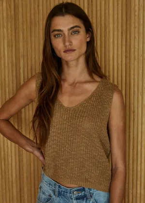Allende Vest Top - Camel