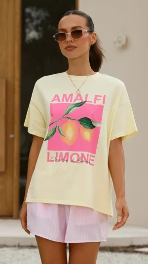 Amalfi Limone Top and Shorts Set - Yellow/Pink
