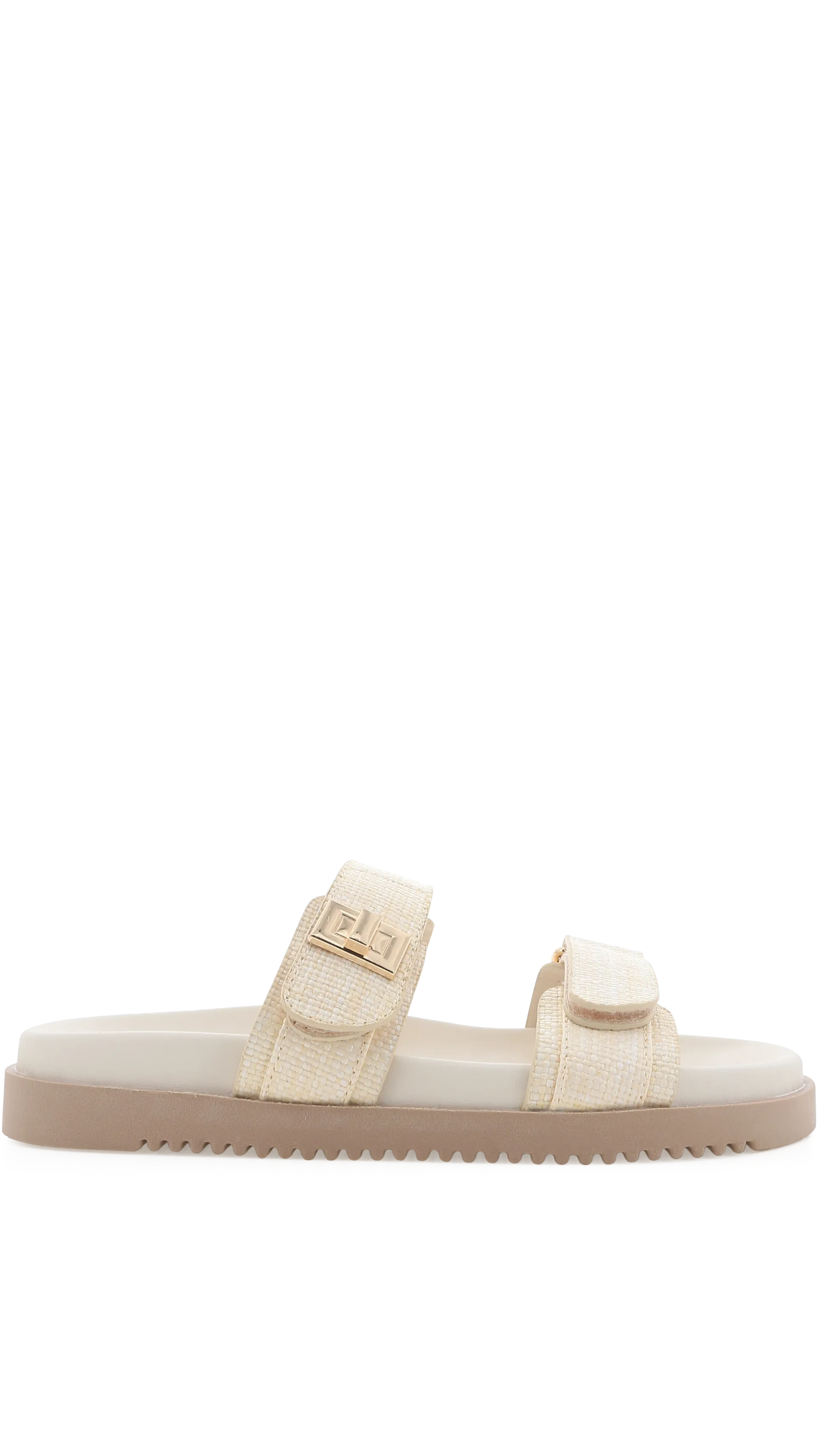 Amylee Slide - Cream Raffia
