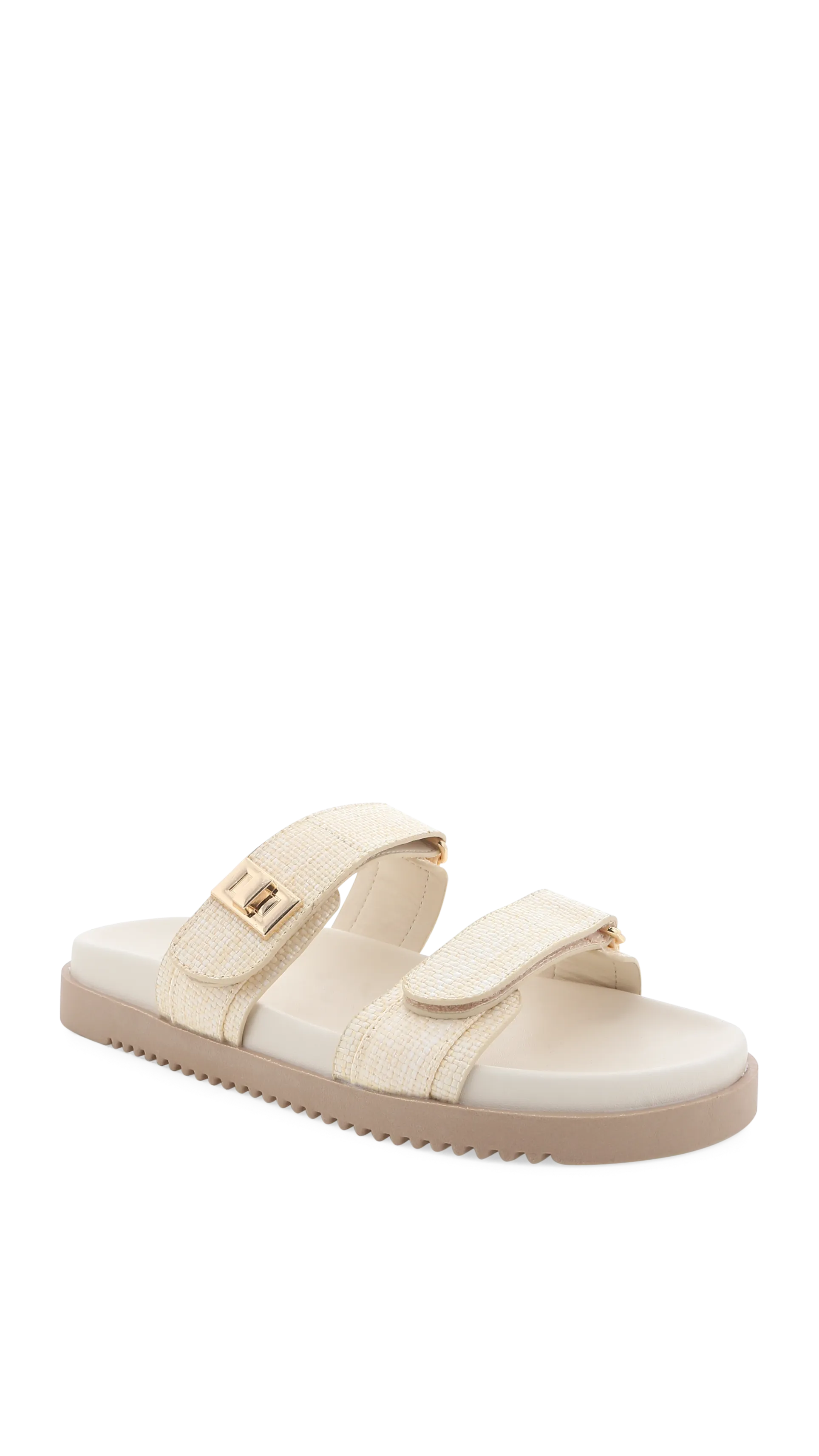 Amylee Slide - Cream Raffia
