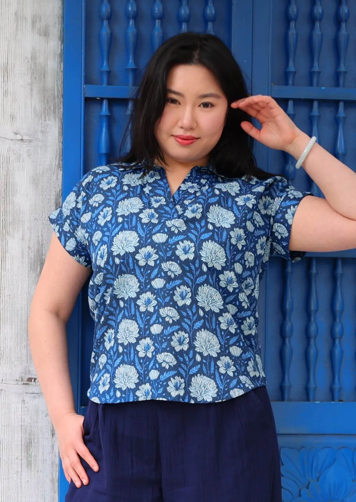 Aria Top Blue Meadow