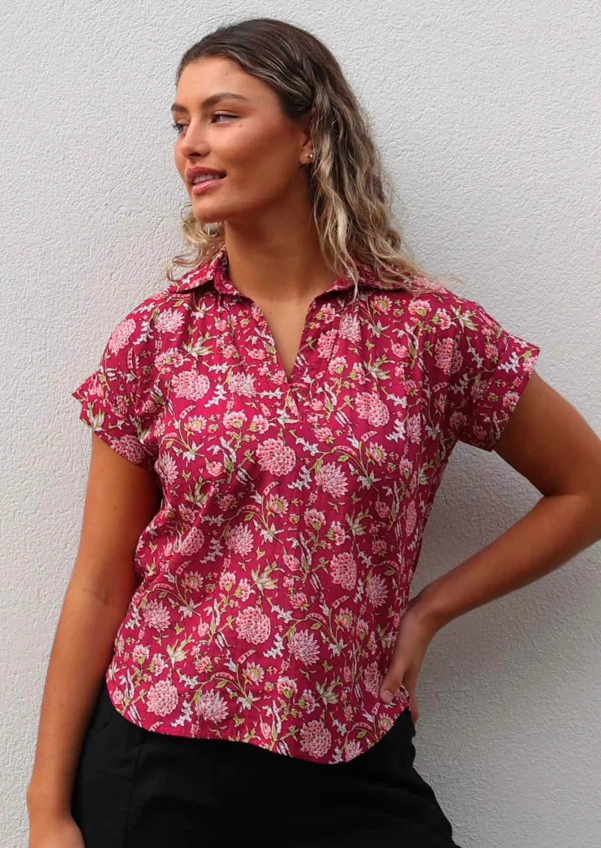 Aria Top Cranberry