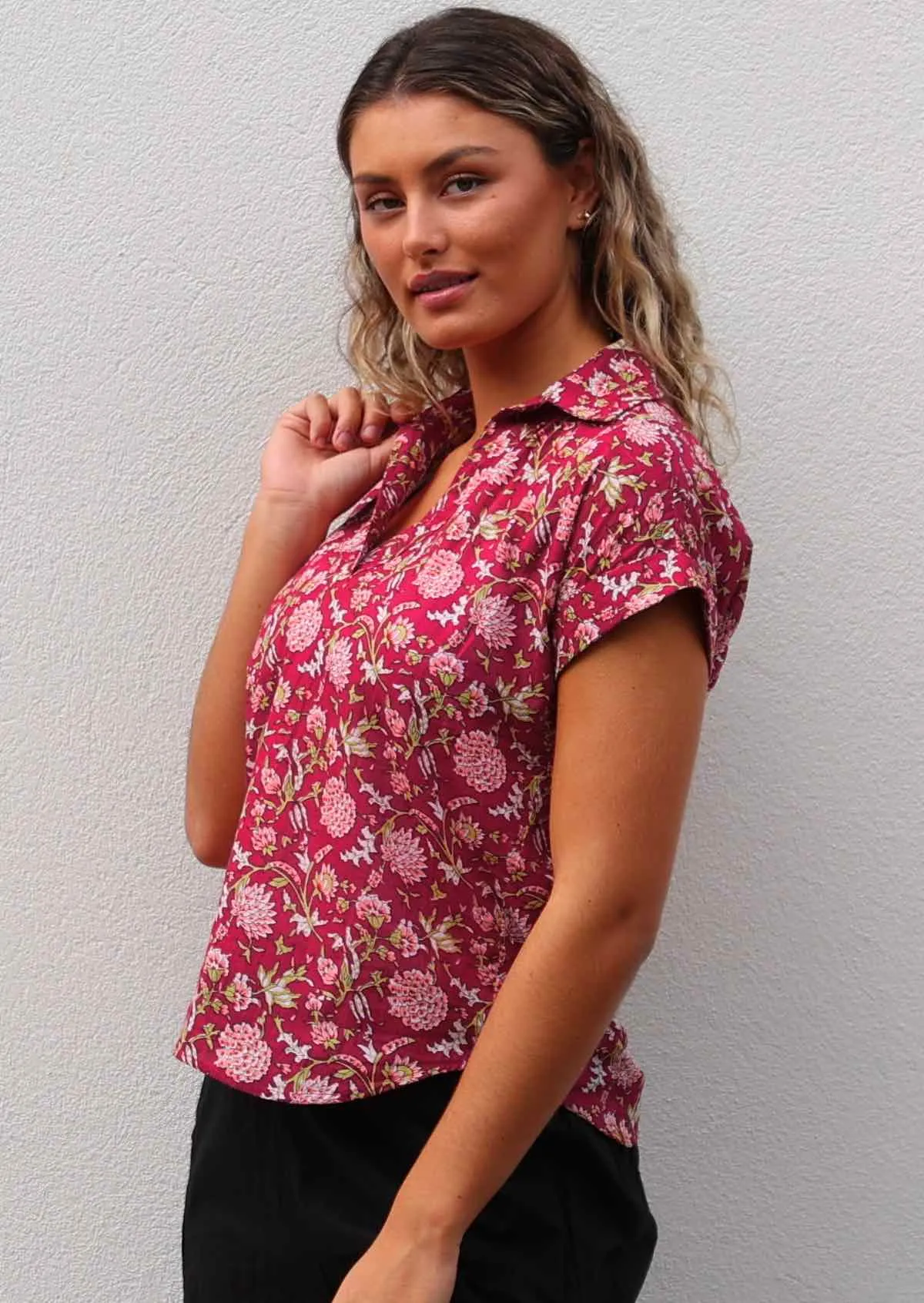 Aria Top Cranberry