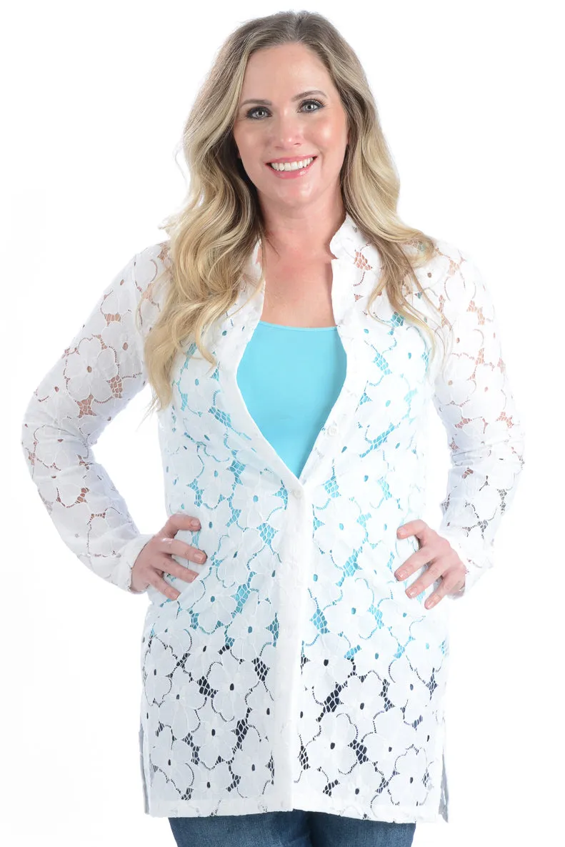 Bali Beach Blazer / White Lace