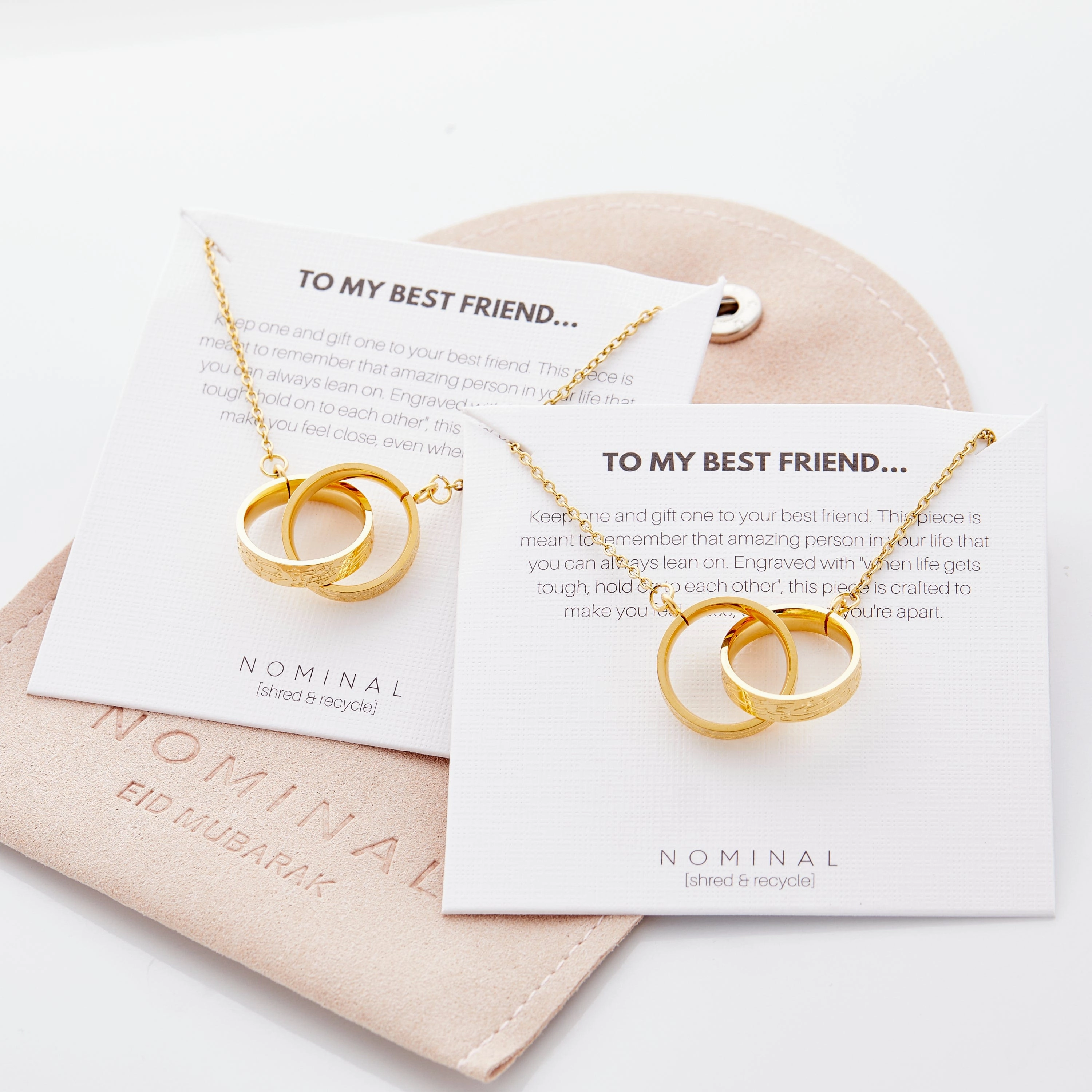 Best Friends "Hold on" Interlaced Necklace Set