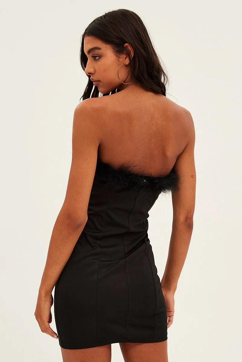 Black Evening Bodycon Mini Dress