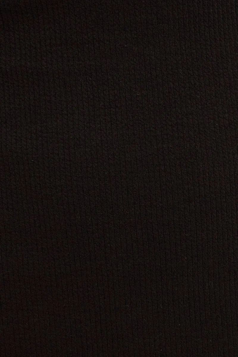 Black Mini Dress Sleeveless Round Neck Cut Out