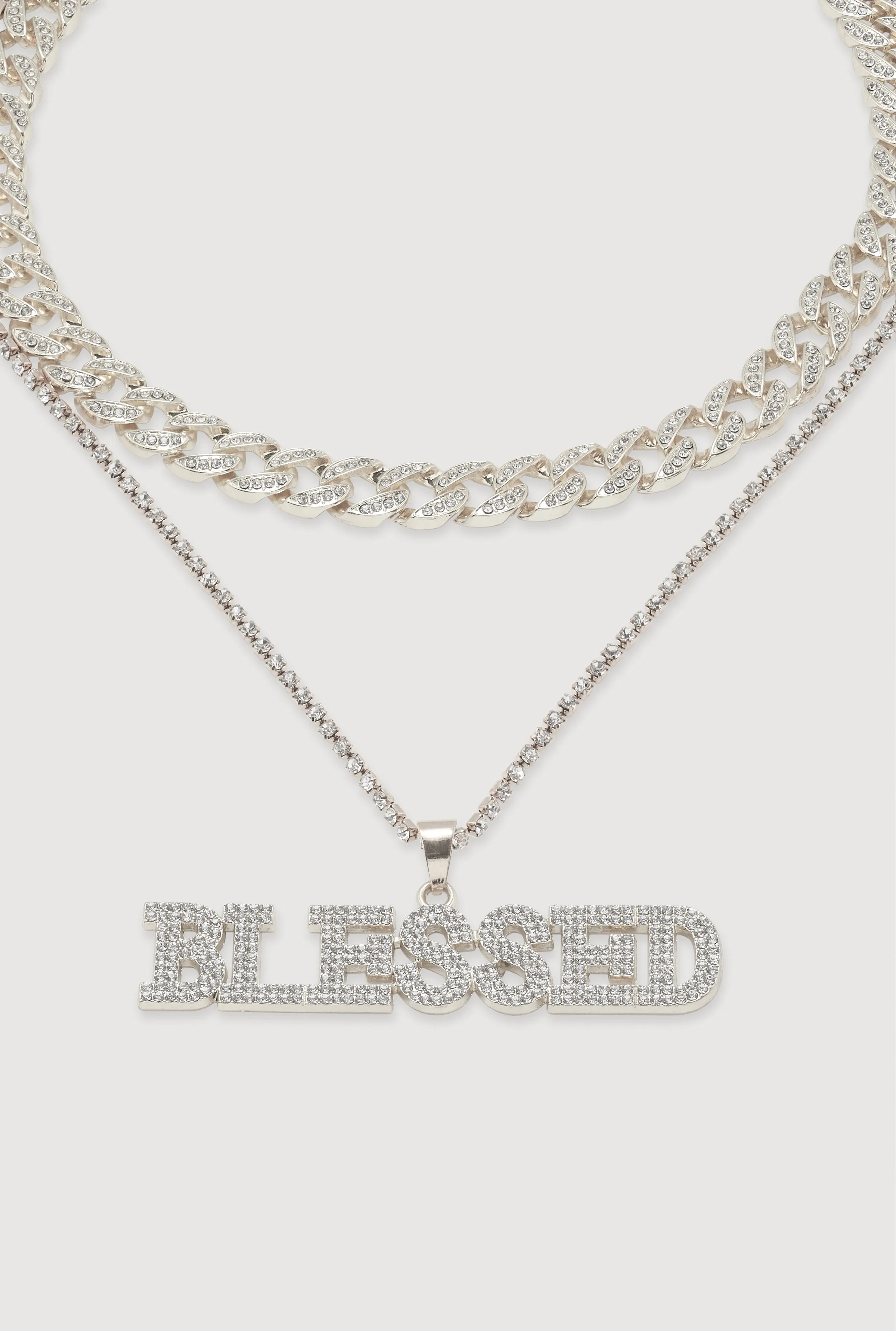 Blessed Cubic Zirconia Layered Necklace