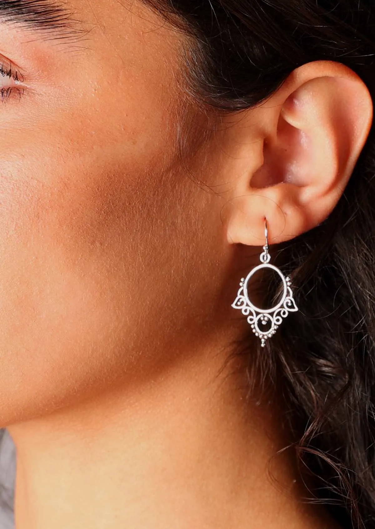 Boho Harmony Silver Earrings