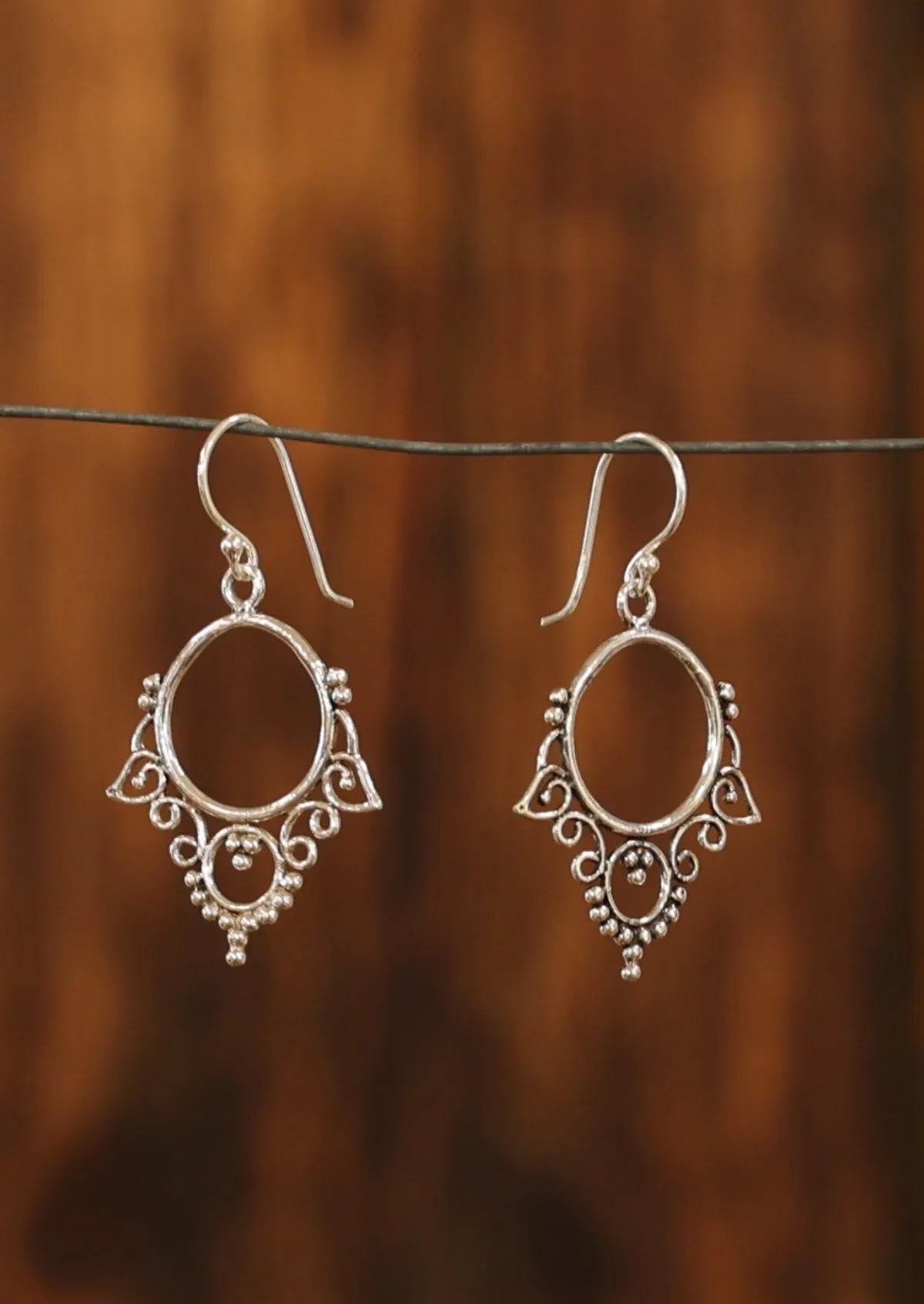 Boho Harmony Silver Earrings