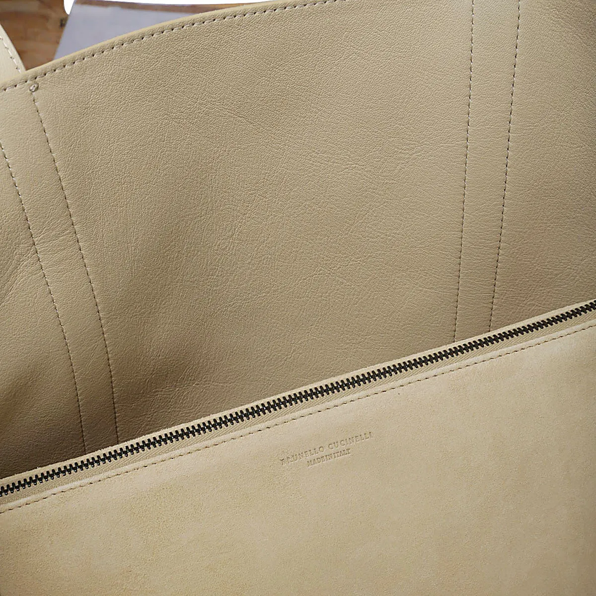 Brunello Cucinelli Logo Patch Tote Bag