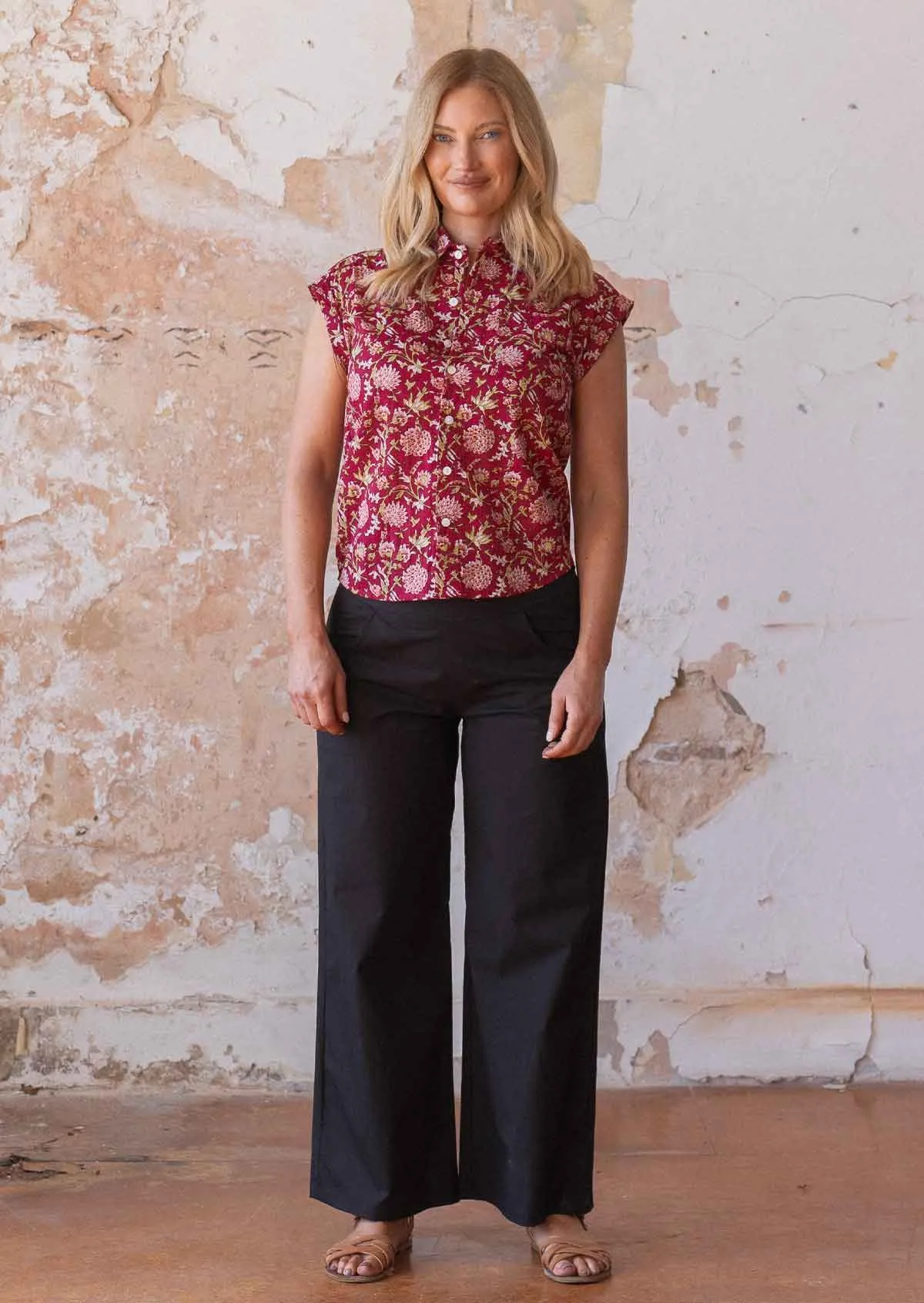 Button Up Shirt Cranberry
