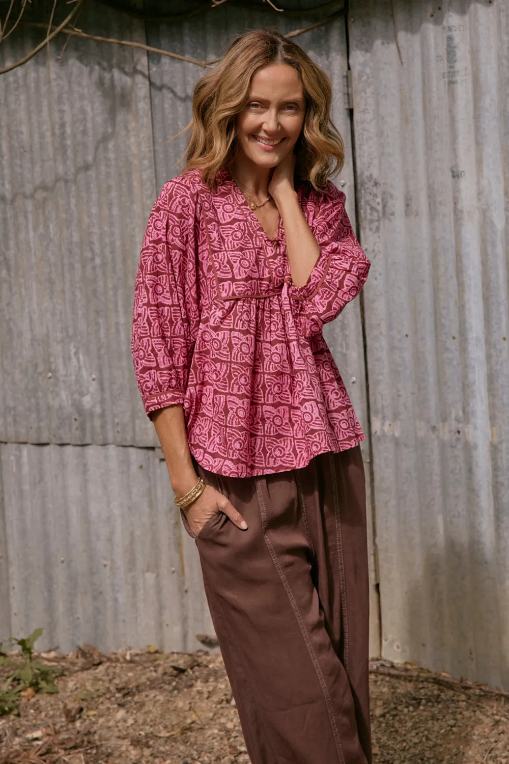 Cairo Boho Blouse in Windmills
