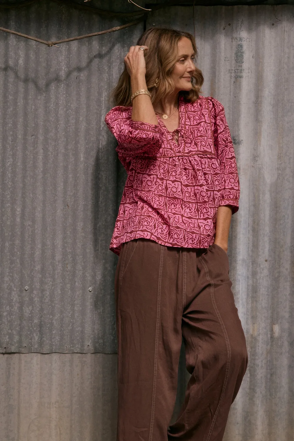 Cairo Boho Blouse in Windmills