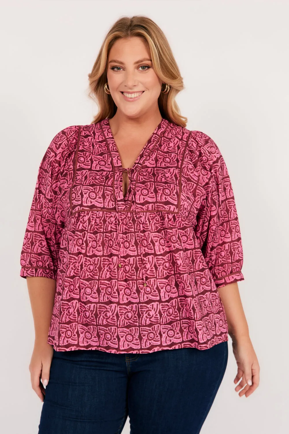 Cairo Boho Blouse in Windmills