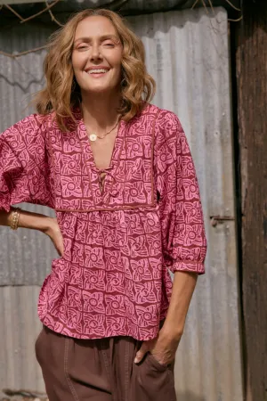 Cairo Boho Blouse in Windmills