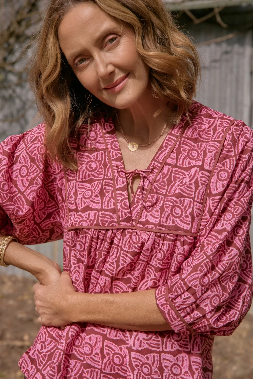 Cairo Boho Blouse in Windmills