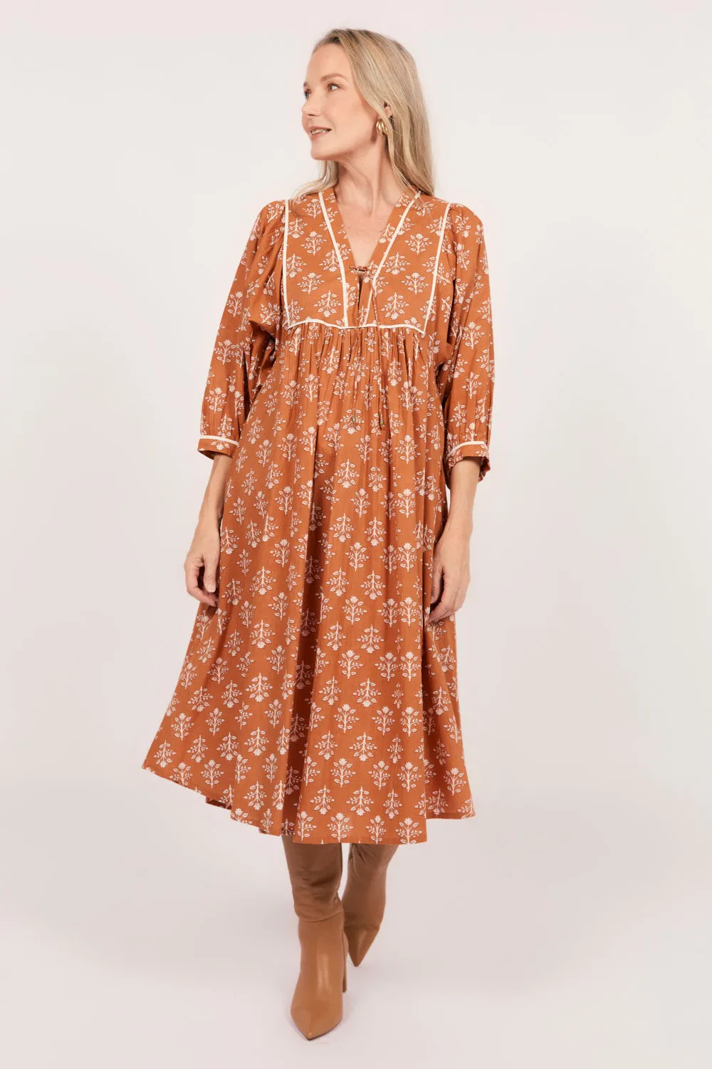 Cairo Midi Dress in Millefiori