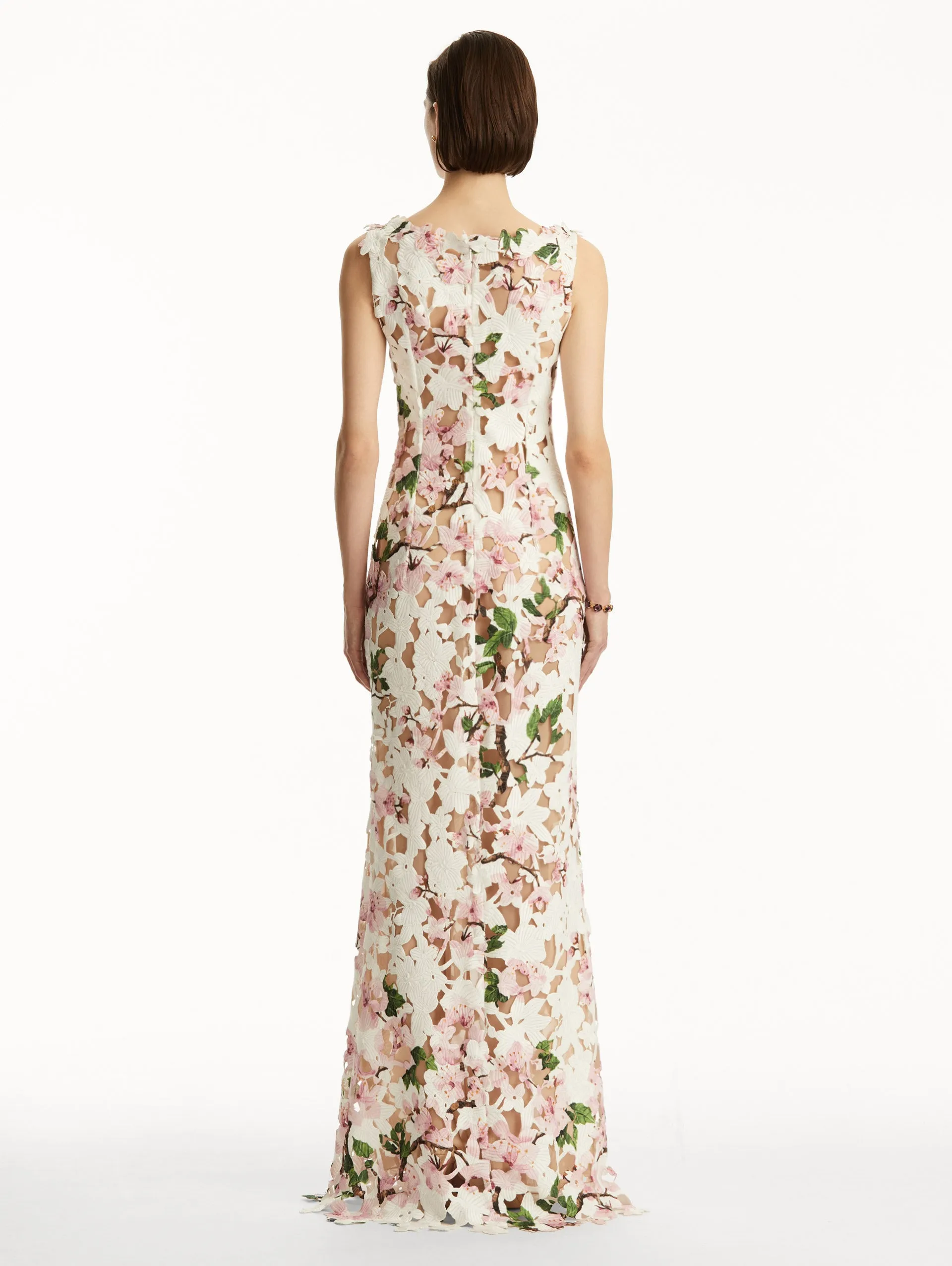 Cherry Blossom Guipure Gown