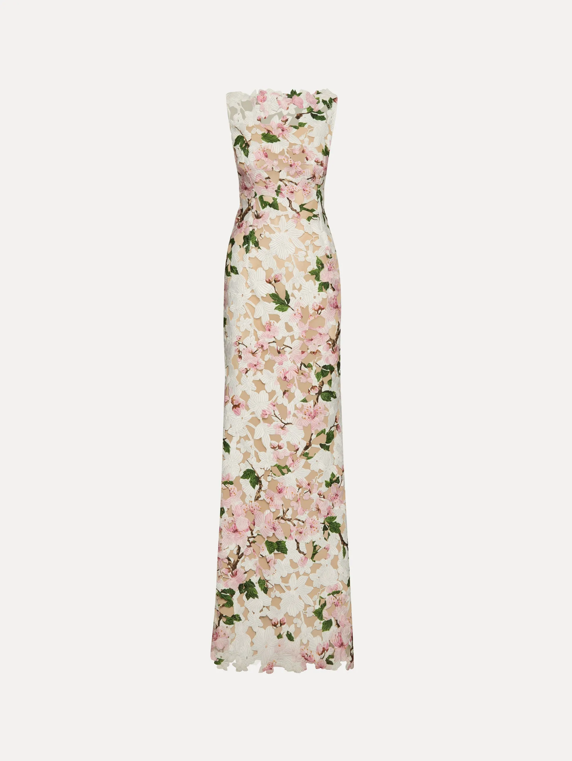 Cherry Blossom Guipure Gown
