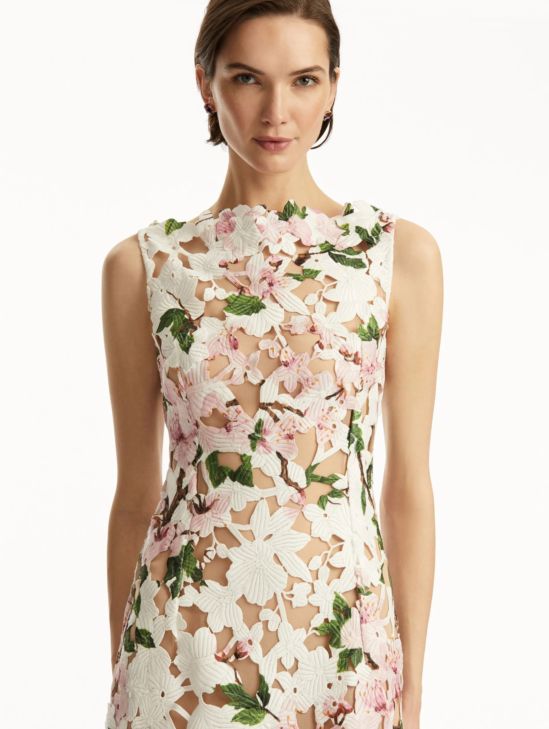 Cherry Blossom Guipure Gown