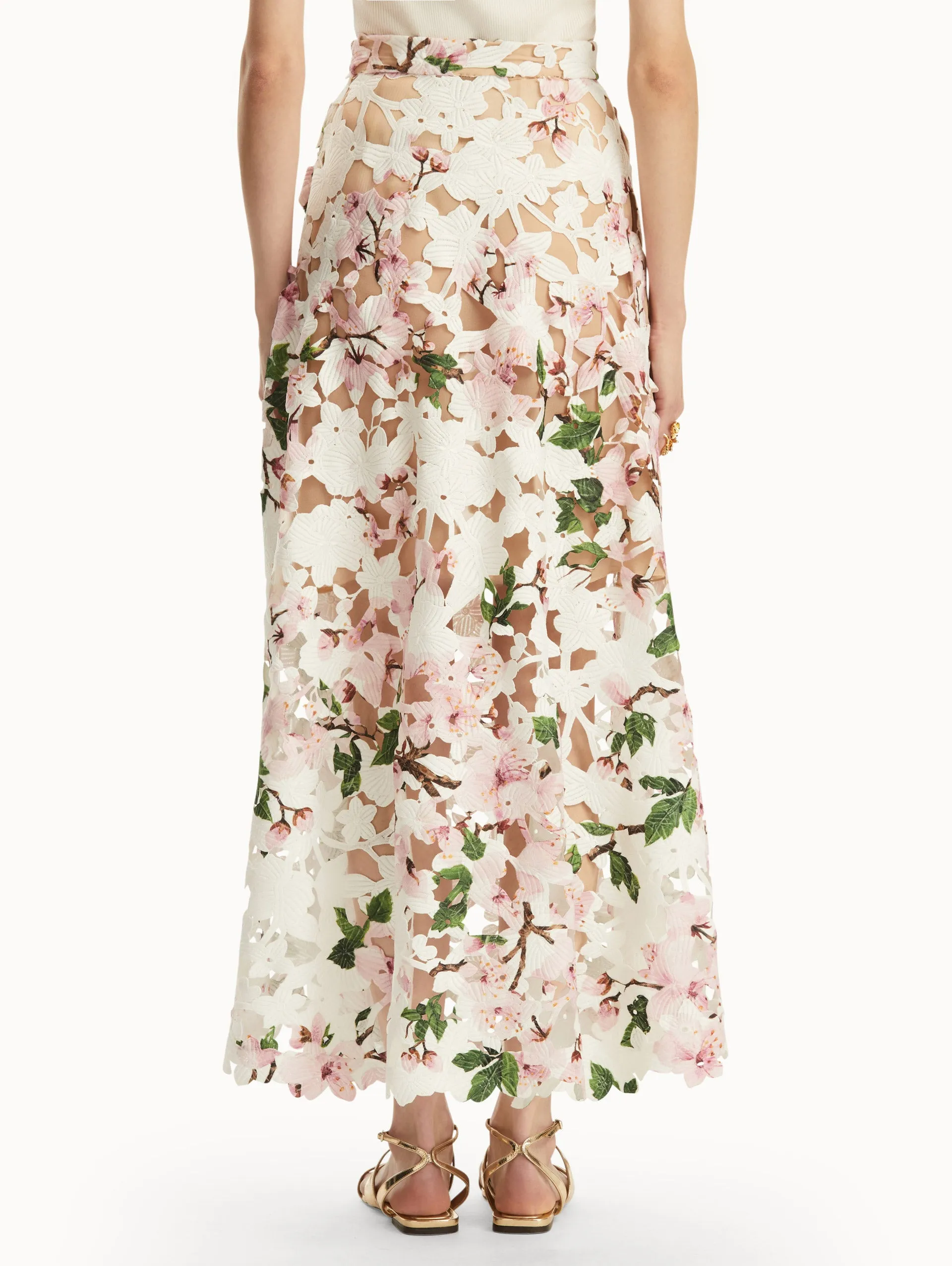 Cherry Blossom Guipure Skirt