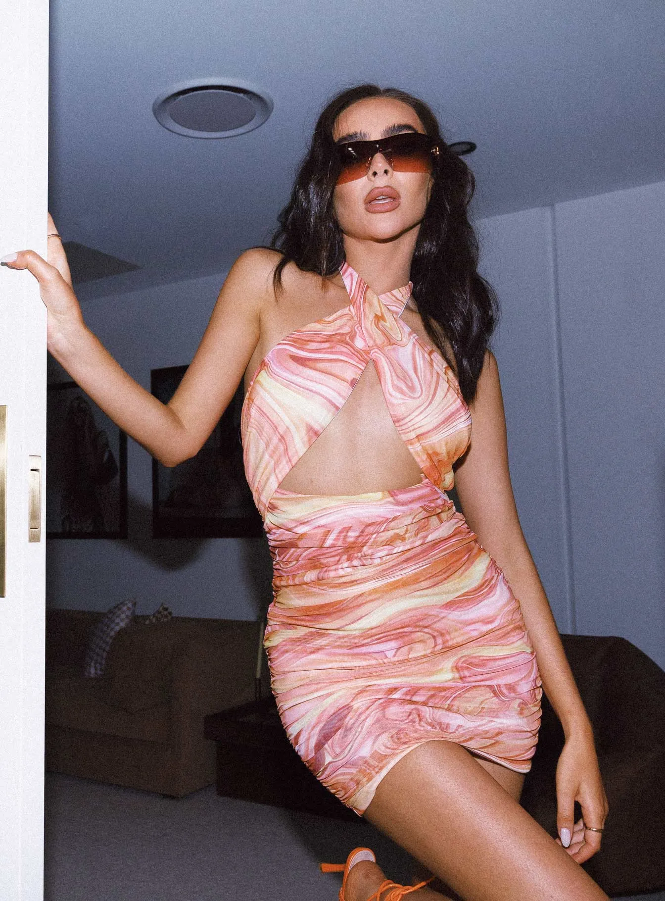 Christoph Mini Dress Orange
