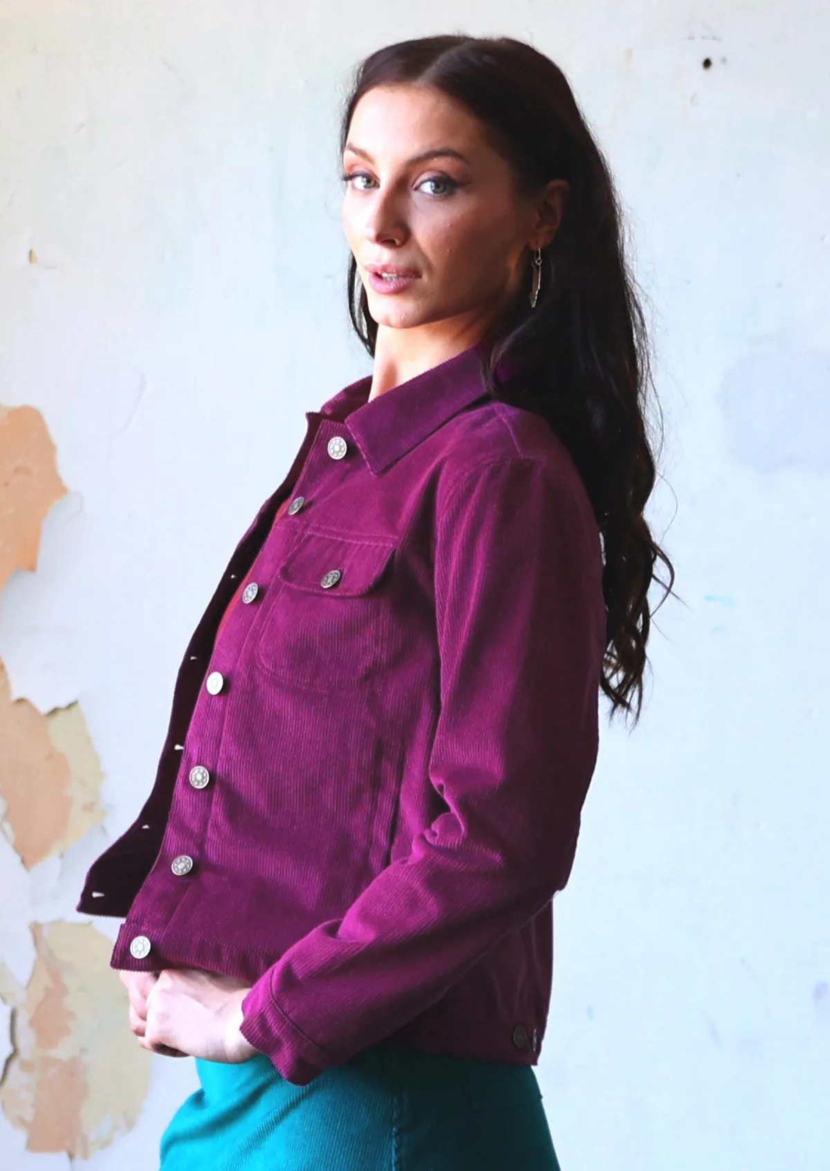 Corduroy Jacket Plum Caspia