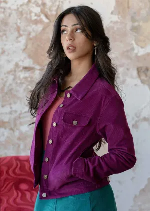 Corduroy Jacket Plum Caspia