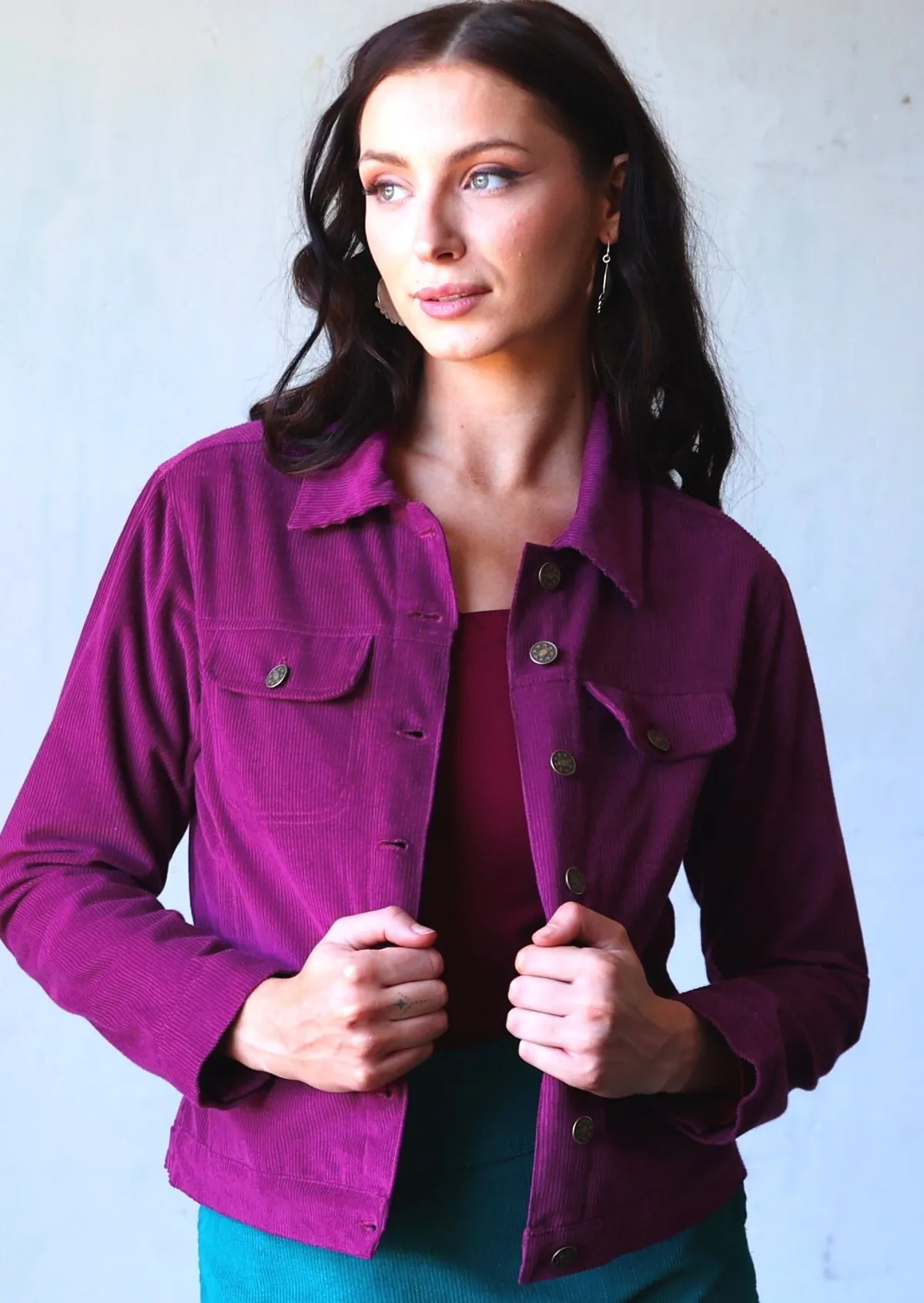 Corduroy Jacket Plum Caspia