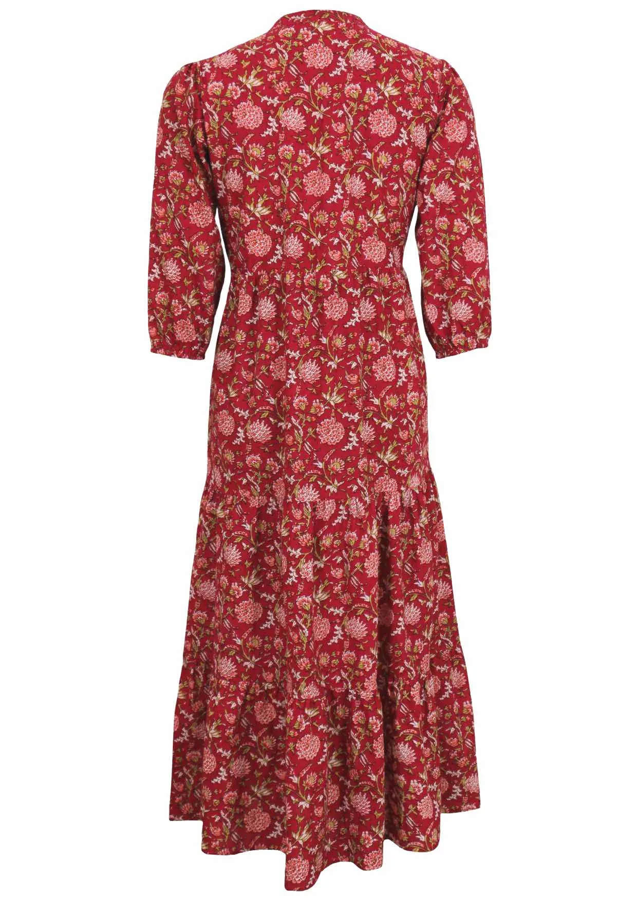 Cranberry Tiered Maxi Dress