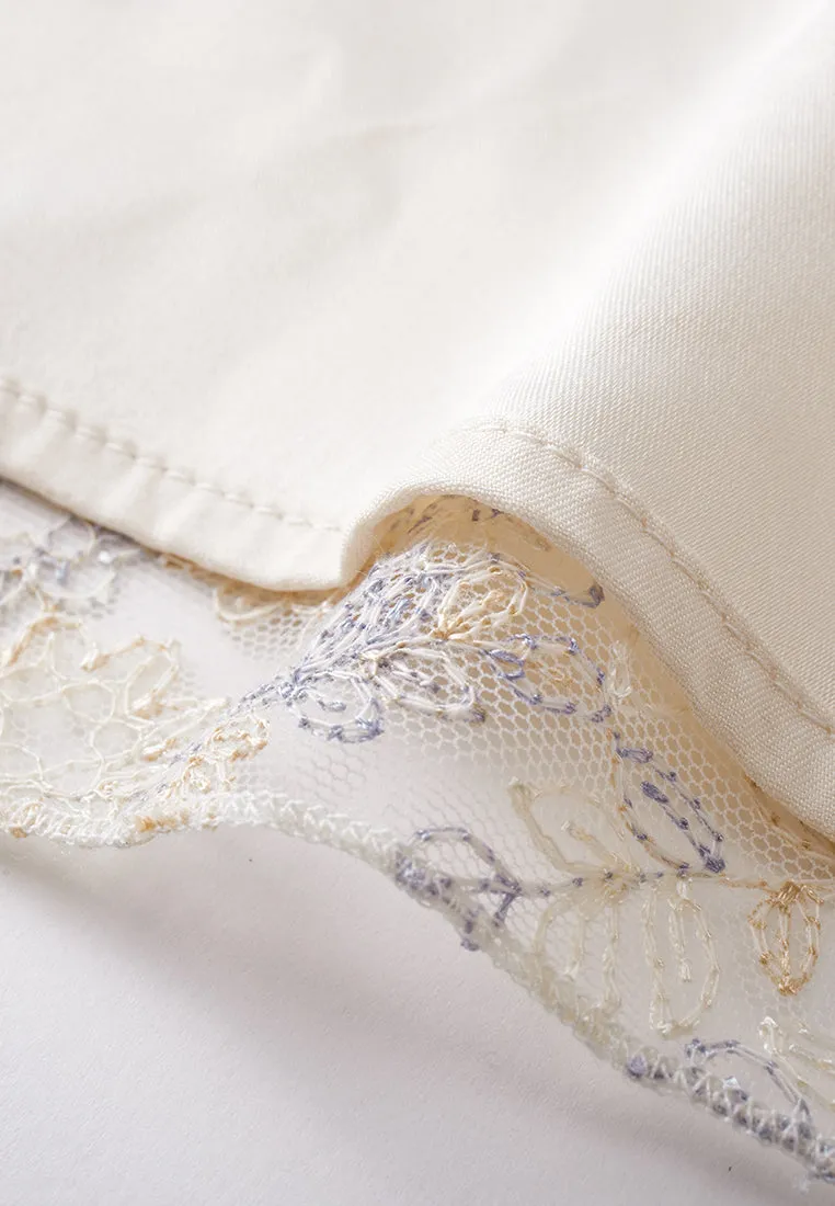 Cream Floral Lace Dress