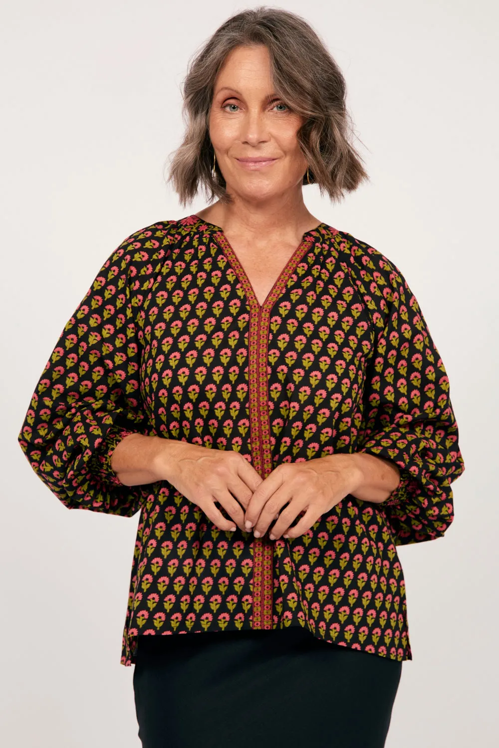 Danny V-Neck Top in Kashmir