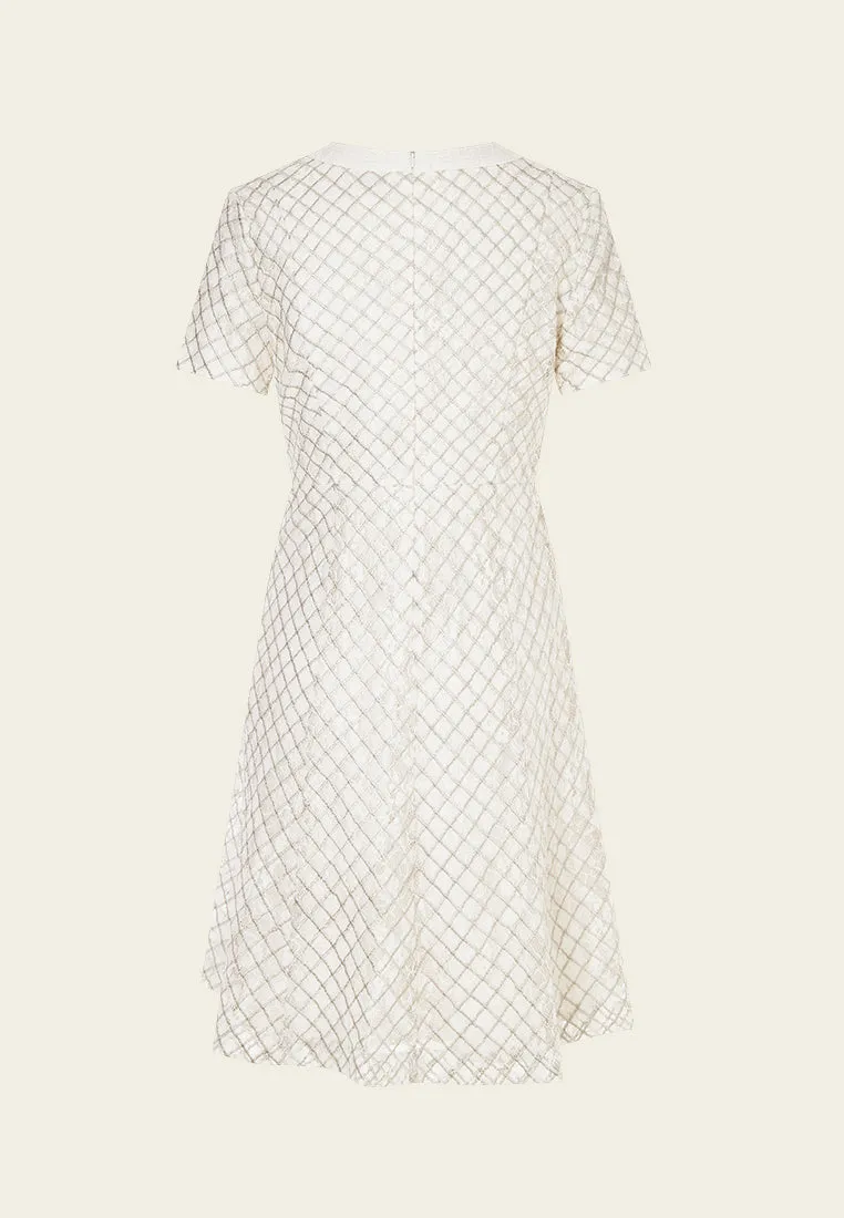 Diamond Line Lurex Lace Dress