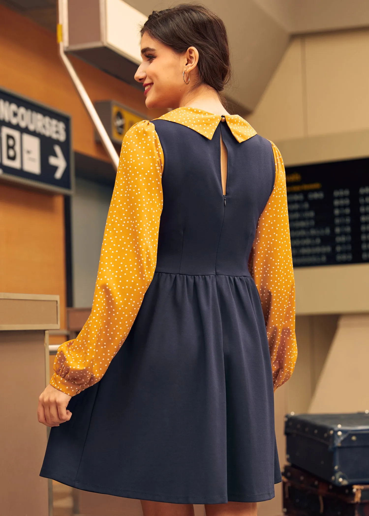 Doo-Wop Daydreamer Contrast Dress