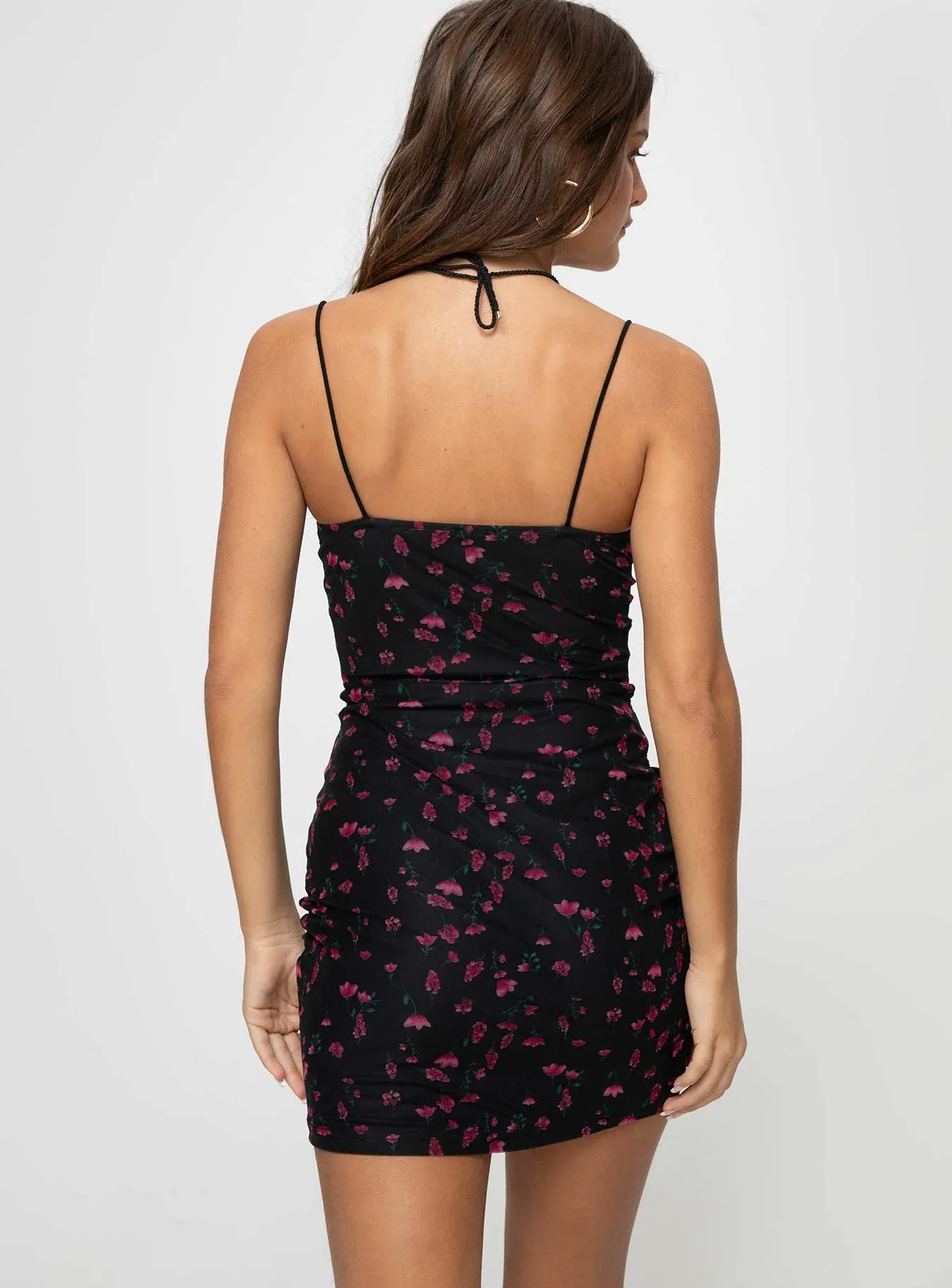 Drew Mini Dress Black Floral