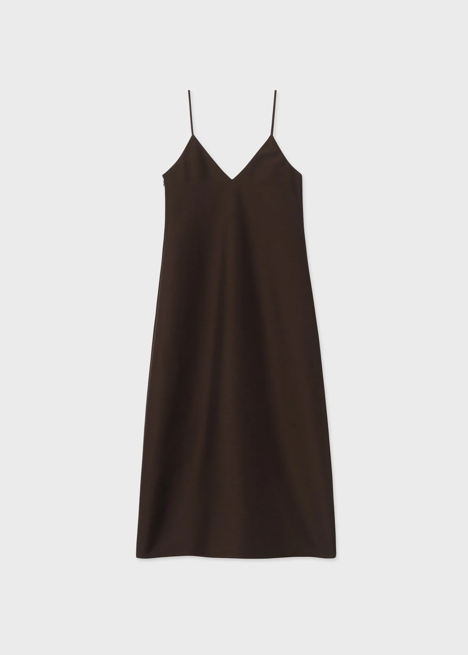 Evening Slip Dress in Faille - Chocolate