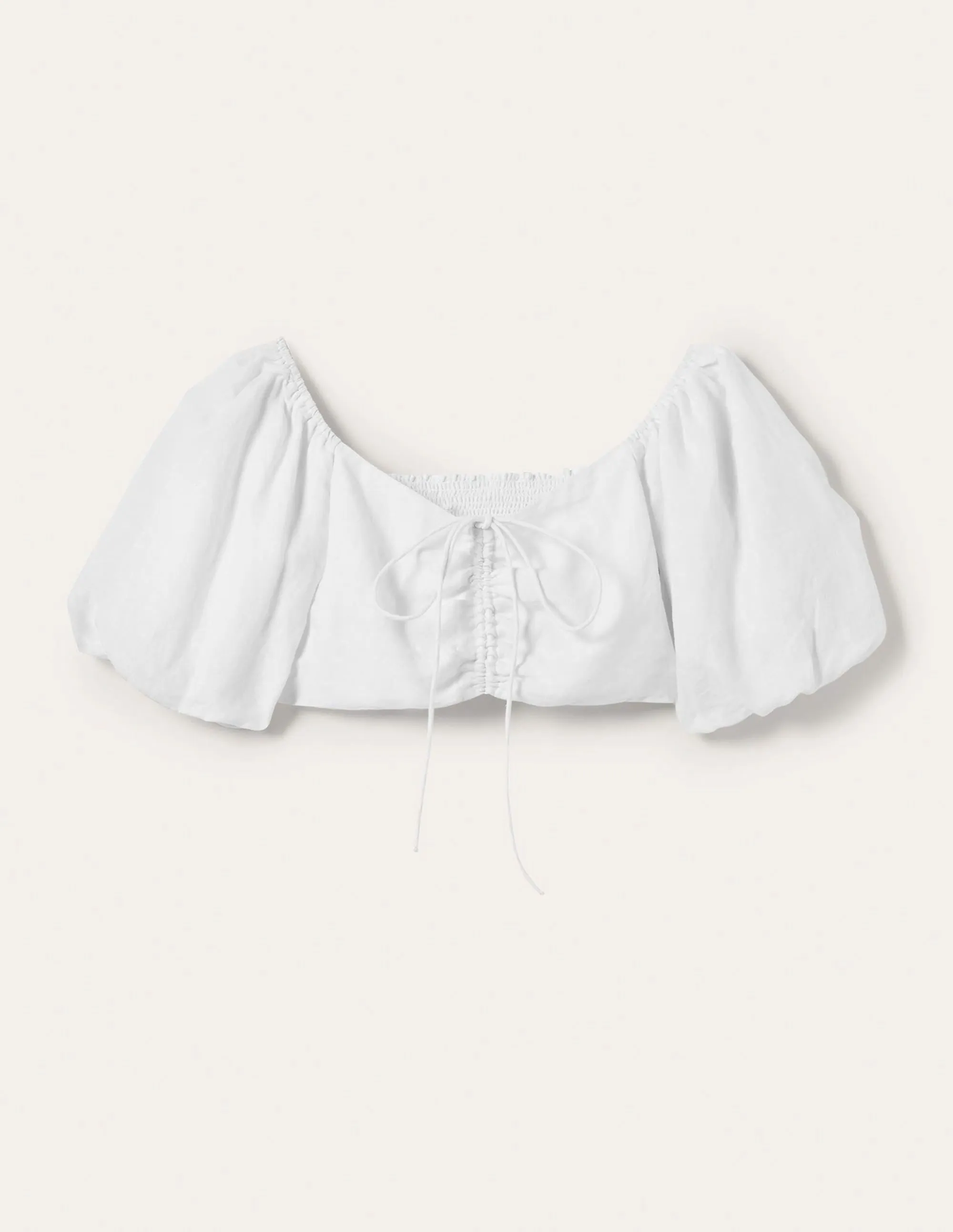 Halterneck Cut Out Crop Top-White