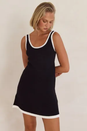 Ivy Knit Mini Dress (Black)