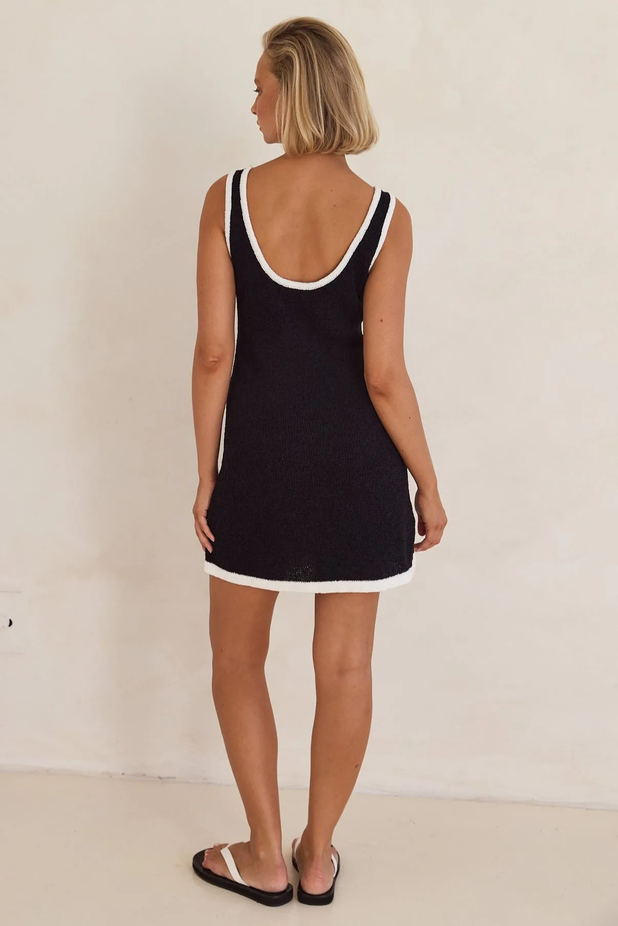 Ivy Knit Mini Dress (Black)
