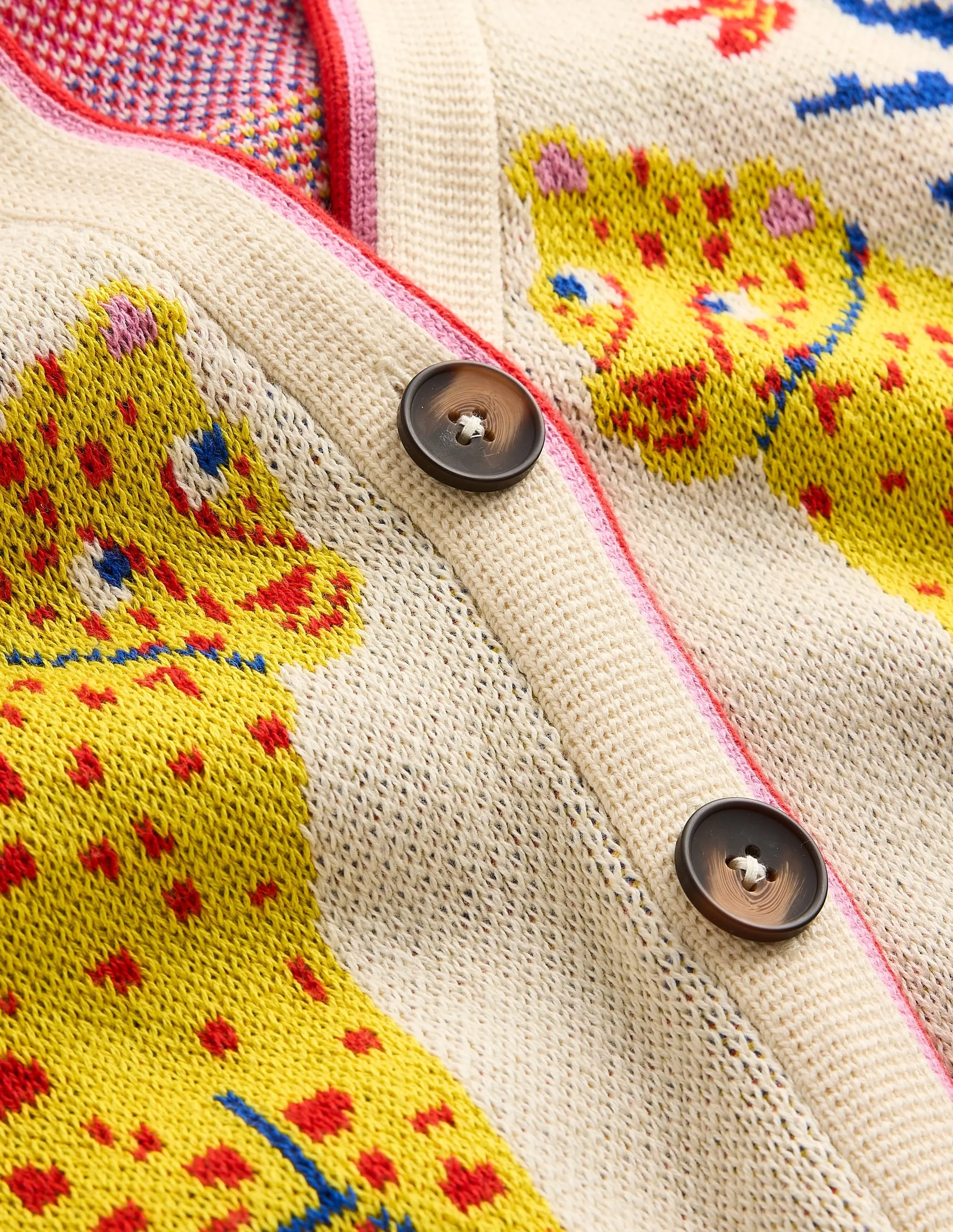 Jacquard Boyfriend Cardigan-Warm Ivory. Leopard