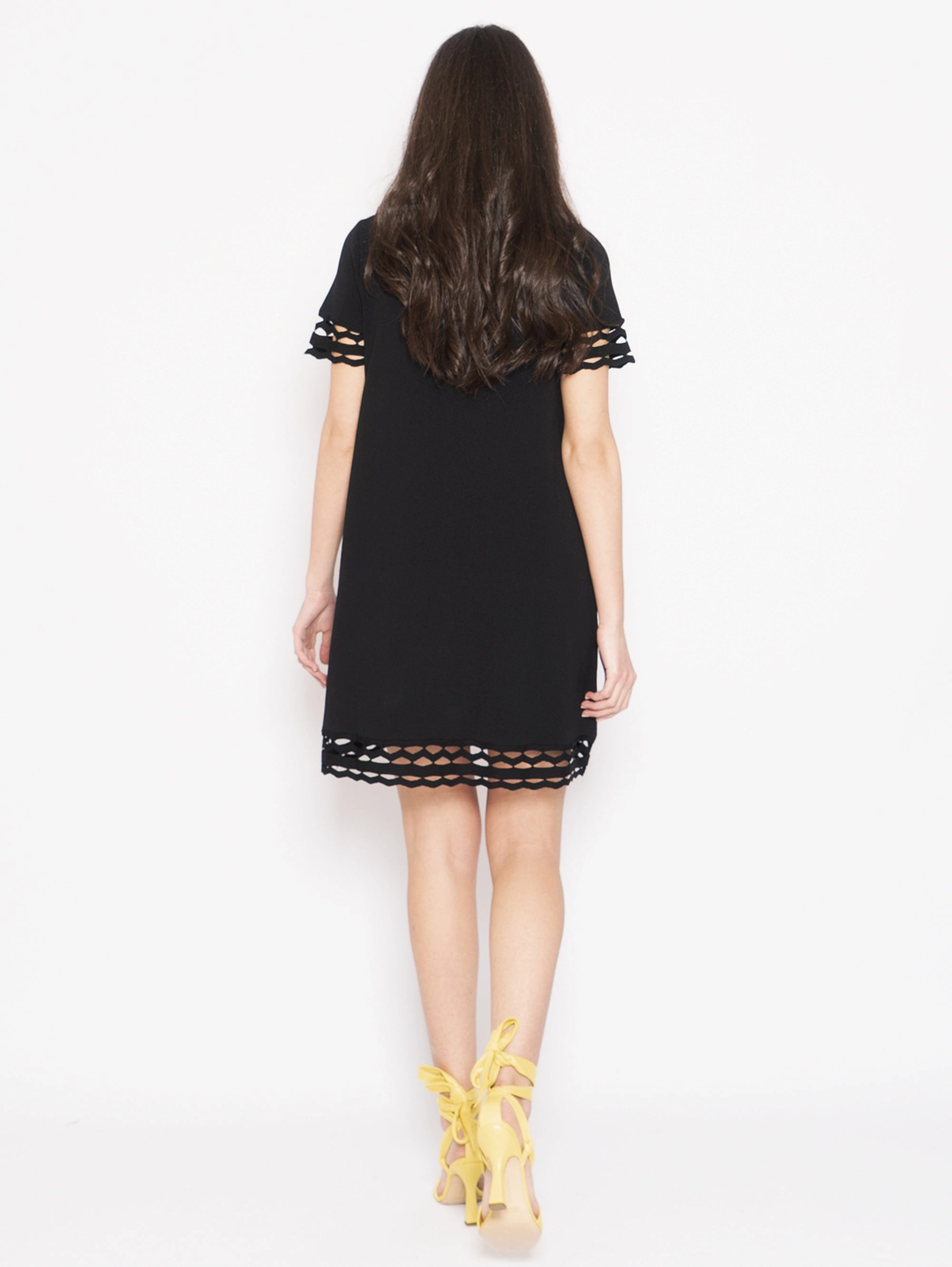 Knitted dress with Black Band hem