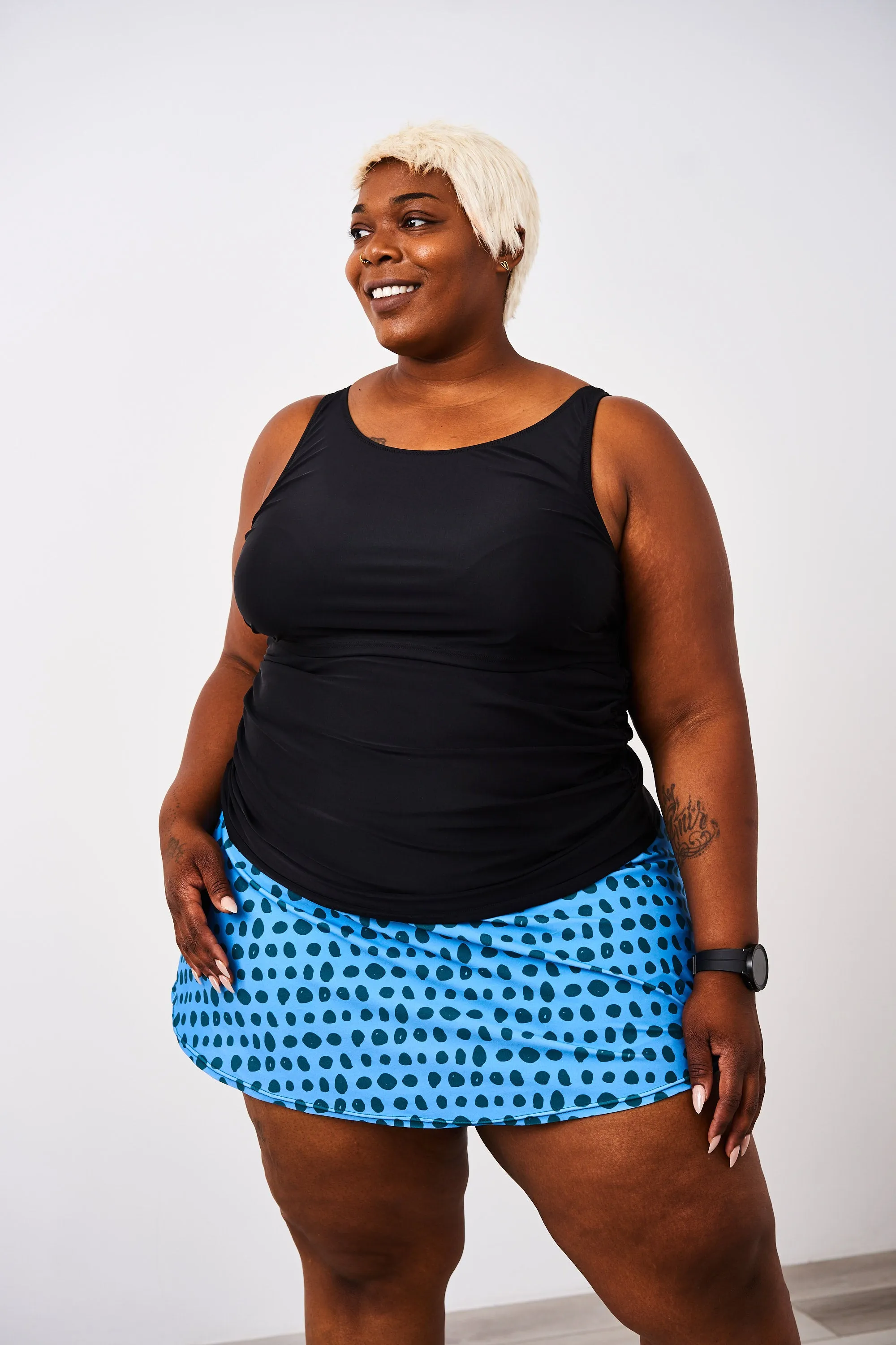 Latched Mama Maternity & Postpartum Gathered Nursing Swim Tank