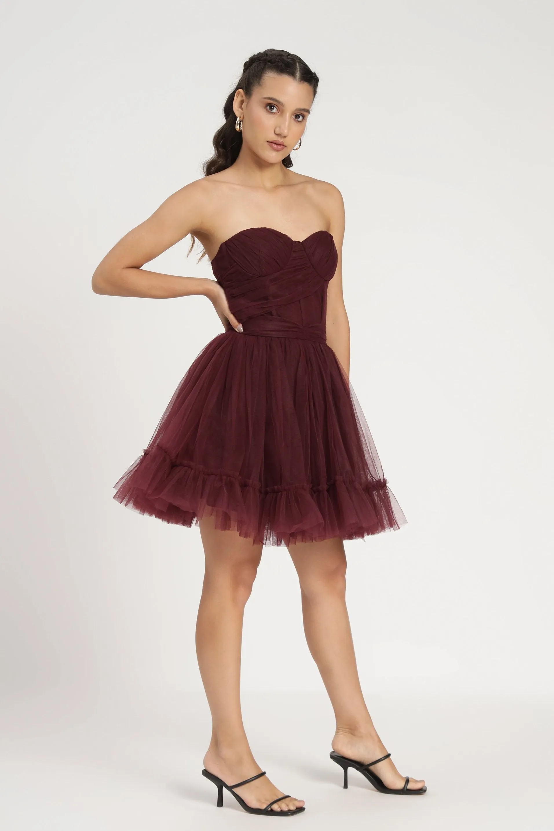 Lauren Plum Tulle Mini Dress