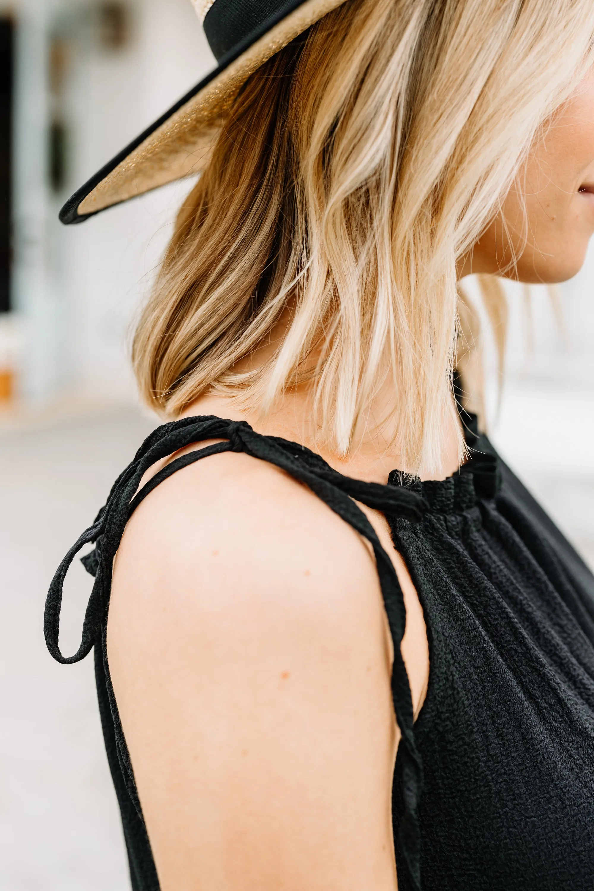 Living The Dream Black Tiered Maxi Dress