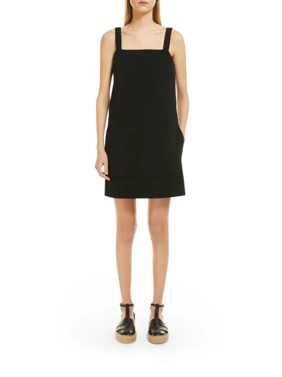 Max Mara Square Neck Sleeveless Mini Dress